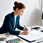 Fashion Design Inspiration**

"A fashion designer in a bright, modern studio, sketching designs on a large pad, surrounded by fabric swatches and mood boards, fully clothed in stylish, professional attire, safe for work, appropriate content, perfect anatomy, natural proportions, dynamic composition, high-resolution, professional, modest, family-friendly."

**