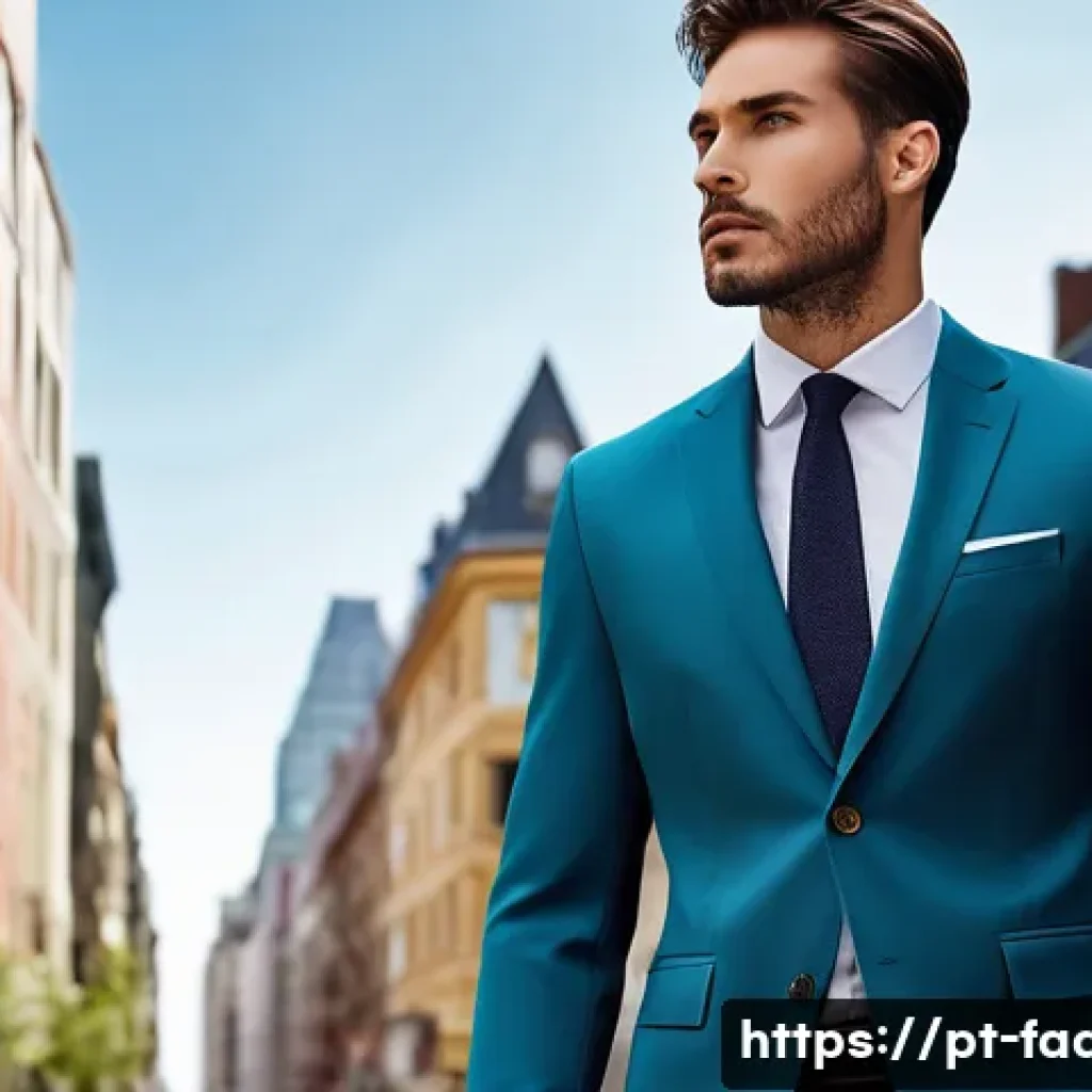 패션디자인과 기능성 의류 - A stylish urban professional wearing a sleek, tailored jacket made of advanced smart fabric with act...