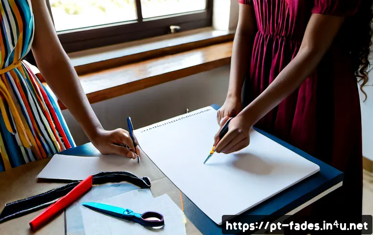 Home 17 패션디자인과 패션직업군 - Photorealistic fashion design studio in São Paulo, Brazil, a diverse young Brazilian fashion designe...